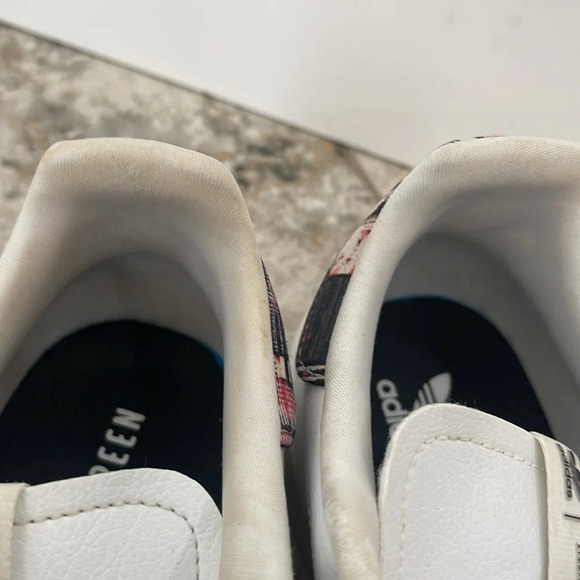 Adidas Stan Smith white plaid sneakers Studio London size 9 tennis shoes - Picture 15 of 16